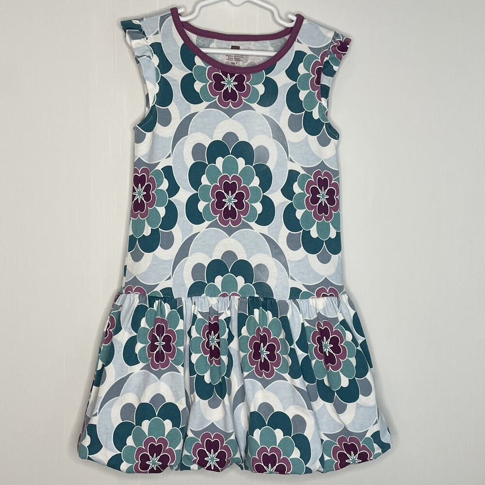 Tea Collection Floral Drop Waist Dress Size 5